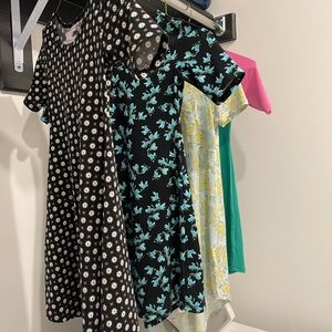 Lot of 4 LuLaRoe dresses - size 8 girl